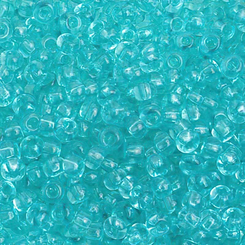 Czech Seed Beads - 6/0 - Transparent Teal [Solgel] (20g)