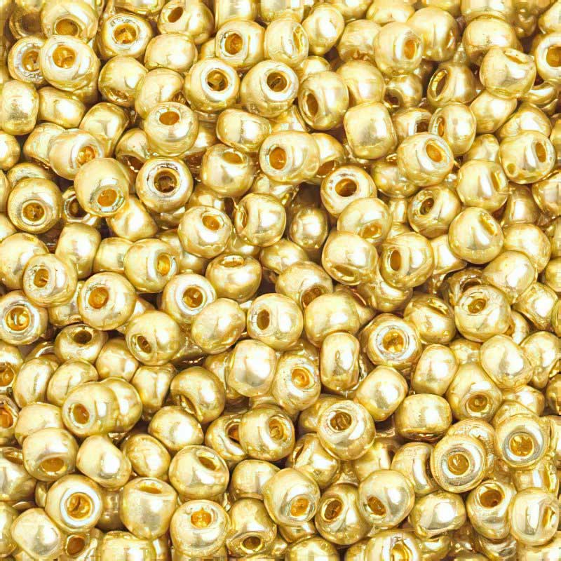 Czech Seed Beads - 6/0 - Light Gold Metallic [Solgel] (500g)