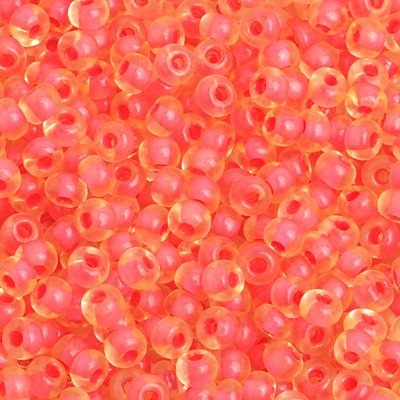Czech Seed Beads - 6/0 - Colour Lined Yellow/ Coral [Terra] (500g)