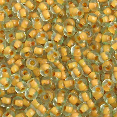 Czech Seed Beads - 6/0 - Colour Lined Green/ Yellow [Terra] (500g)
