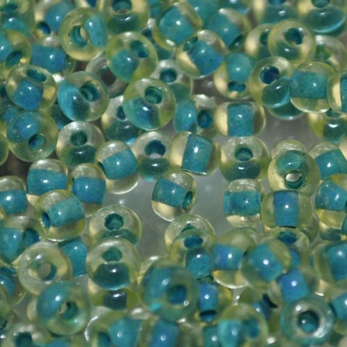 Czech Seed Beads - 6/0 - Colour Lined Yellow/Green [Terra] (500g)