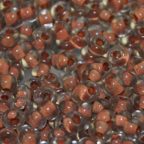Czech Seed Beads - 6/0 - Colour Lined Black Diamond/Tan [Terra] (500g)