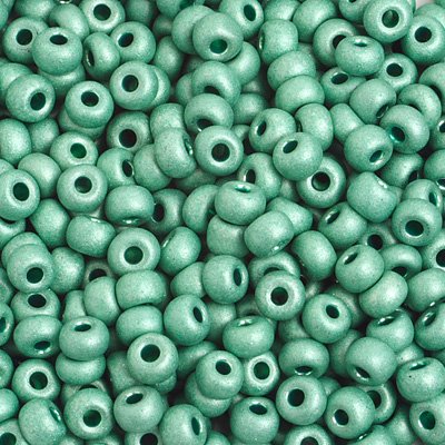 Czech Seed Beads - 6/0 - Metallic Matte Green [Terra] (500g)