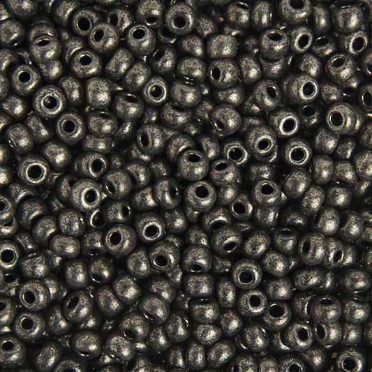 Czech Seed Beads - 6/0 - Metallic Steel [Terra] (500g)