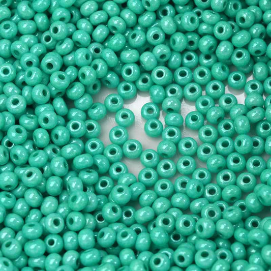 Czech Seed Beads - 6/0 - Opaque Mint Green [Terra] (500g)