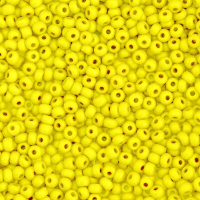 Czech Seed Beads - 6/0 - Matte Lustre Yellow [Terra] (500g)