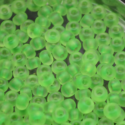 Czech Seed Beads - 6/0 - Transparent Matte Neon Green (250g)