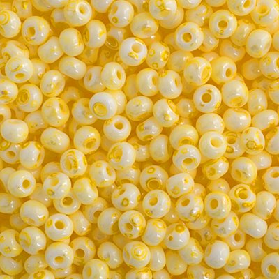 Czech Seed Beads - 6/0 - White Yellow Terra Melafyr (500g)