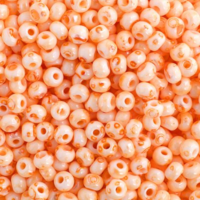 Czech Seed Beads - 6/0 - White Orange Terra Melafyr (20g)