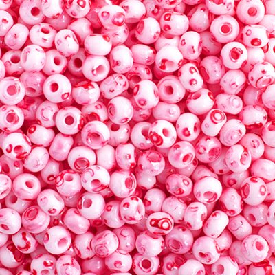 Czech Seed Beads - 6/0 - White Pink Terra Melafyr (500g)