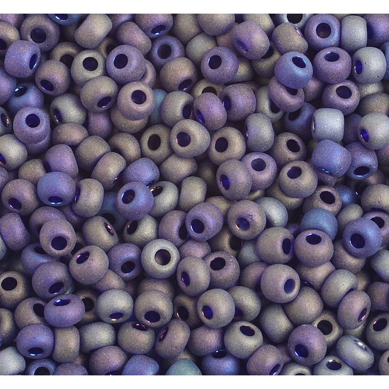 Czech - 4/0 Seed Beads - Dark Blue Rainbow Matte (500g)