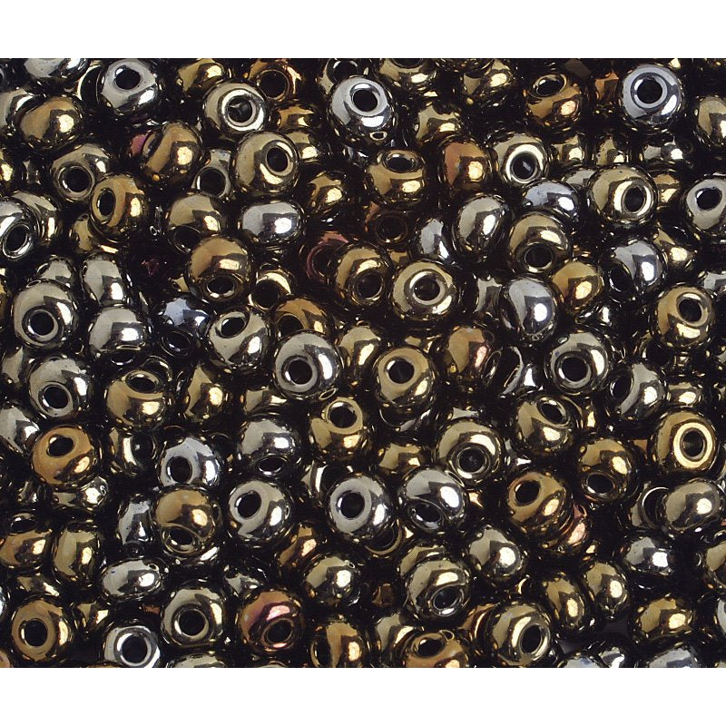 Czech - 4/0 Seed Beads - Opaque Brown Iris (500g)