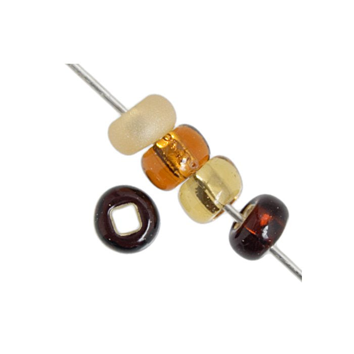 Czech - 2/0 Seed Beads - Topaz Mix Square And Round Holes (500g)