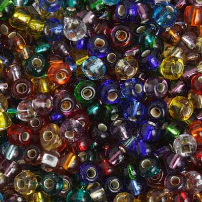 Czech - 3/0 - Seed bead - Silver Lined Multi Mix (500g)