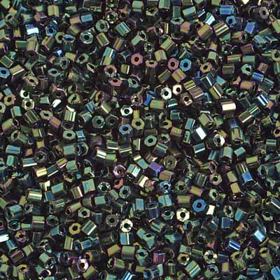 Czech - 10/0 2-cut Seed Beads - Opaque Green AB (500g)