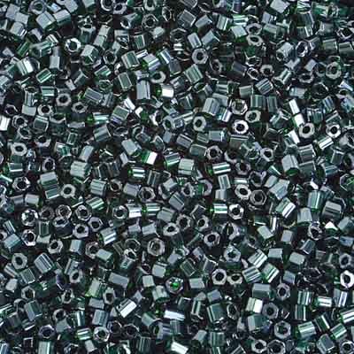 Czech - 10/0 2-cut Seed Beads - Dark Green Luster (500g)