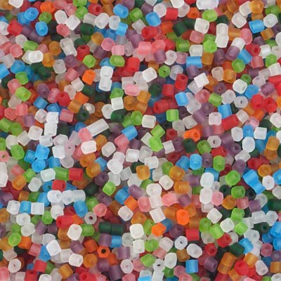 Czech - 10/0 - 2-cut Seed Beads - Matte Multi Mix (500g)