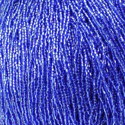 Czech - 10/0 2-cut Seed Beads - Silver Lined Blue (500g Strung)
