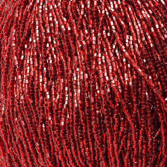 Czech - 10/0 2-cut Seed Beads - Silver Lined Red (500g)