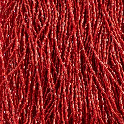 Czech - 10/0 2-cut Seed Beads - Silver Lined Light Red (500g Strung)