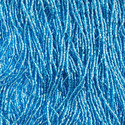 Czech - 10/0 2-cut Seed Beads - Silver Lined Aqua (500g Strung)