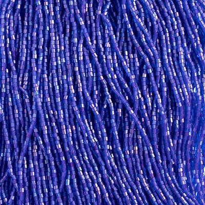 Czech - 10/0 2-cut Seed Beads - Opaque Purple AB (500g Strung)
