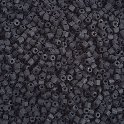 Czech Seed Beads - 10/0 - 2 Cut - Black Matte (500g Strung)