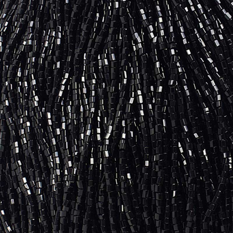 Czech Cut Seedbeads - 10/0 - Opaque Black (hank)