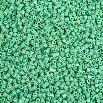 Czech - 10/0 2-cut Seed Beads - Opaque Green (500g Strung)