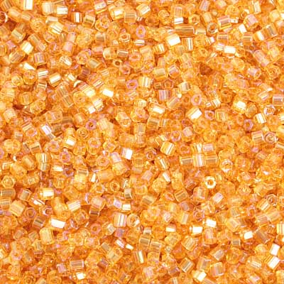 Czech - 10/0 2-cut Seed Beads - Transparent Topaz AB (500g Strung)