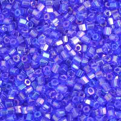 Czech - 10/0 2-cut Seed Beads - Transparent Blue AB (500g)