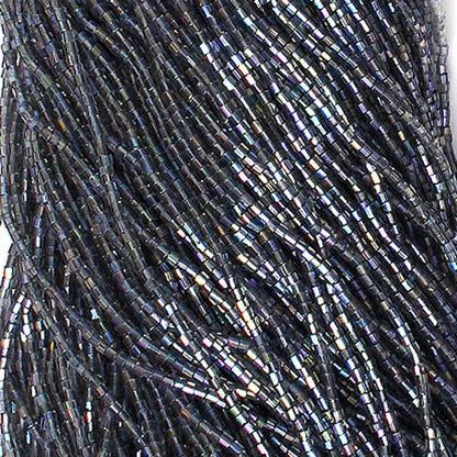 Czech - 10/0 2-cut Seed Beads - Transparent Black Diamond AB (500g)