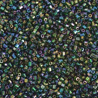 Czech - 10/0 2-cut Seed Beads - Transparent Green AB (500g)