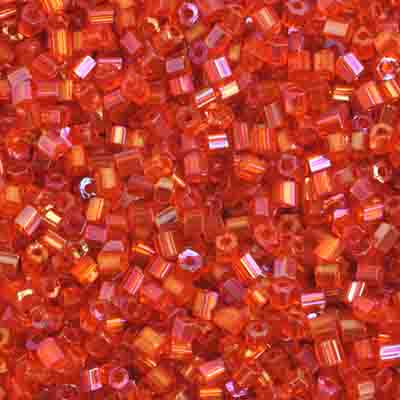 Czech - 10/0 2-cut Seed Beads - Transparent Orange AB (500g)