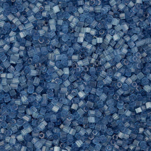 Czech Cut Seedbeads - 10/0 - Satin Blue Solgel (tube)
