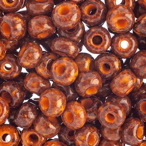Czech - 32/0 Seed bead - Orange Travertine (250g)