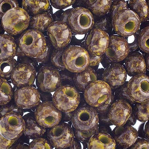 Czech - 32/0 Seed bead - Green Travertine (250g)