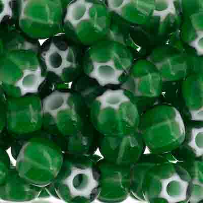 Czech - 32/0 Seed bead - Cornelian White Star Green (50g)