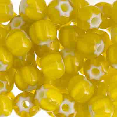 Czech - 32/0 Seed bead - Cornelian White Star Yellow (50g)