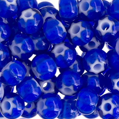 Czech - 32/0 Seed bead - Cornelian White Star Dark Blue (50g)