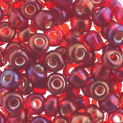 Czech - 32/0 Seed bead - Silver Lined Transparent Red Rainbow (250g)