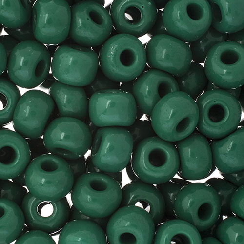Czech - 32/0 Seed bead - Opaque Medium/Dark Green (250g)