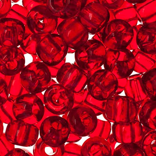 Czech - 32/0 Seed bead - Transparent Red (250g)