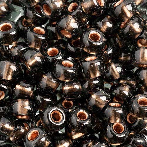 Czech - 32/0 Seed bead - Transparent Grey Copperline (250g)