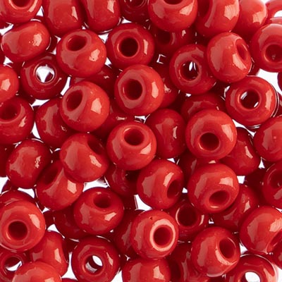 Czech - 32/0 Seed bead - Opaque Medium Red (250g)