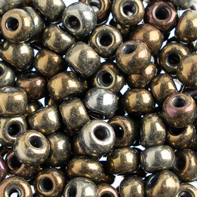 Czech - 32/0 Seed bead - Opaque Black Brown Iris (250g)