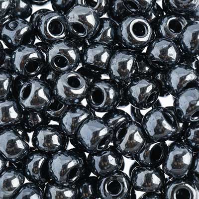 Czech - 32/0 Seed bead - Opaque Gunmetal Metallic (250g)