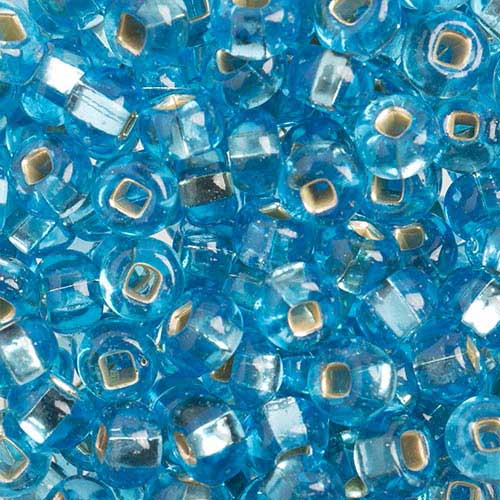 Czech - 32/0 Seed bead - Silver Lined Transparent Aqua (250g)