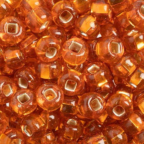 Czech - 32/0 Seed bead - Silver Lined Transparent Orange (250g)