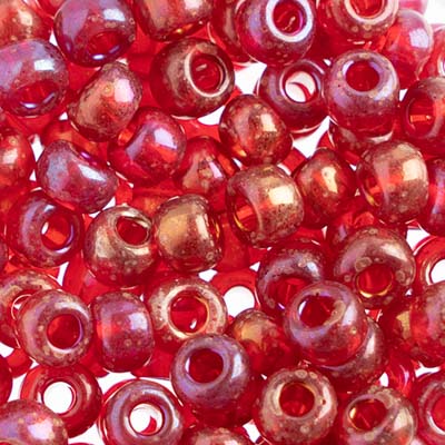 Czech - 32/0 Seed bead - Transparent Red Rainbow (250g)